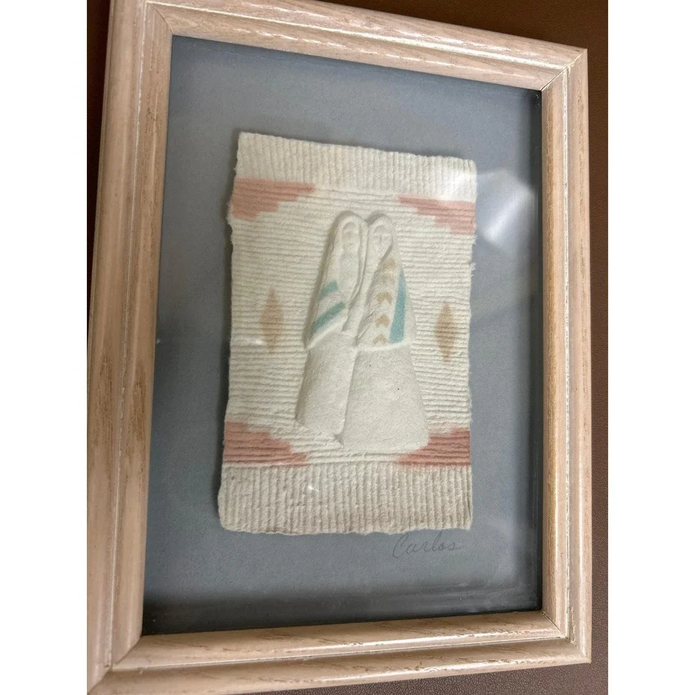 Figi Graphics Carlos Southwestern Woven Textile Relief Framed Wall Art CP-71V